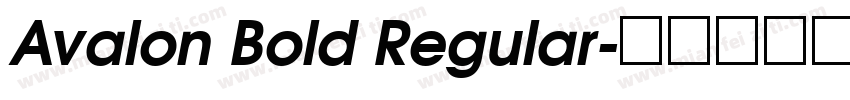 Avalon Bold Regular字体转换